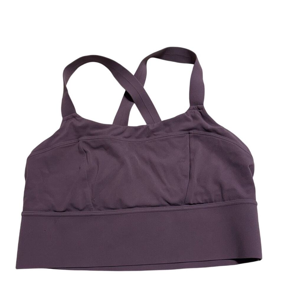 Athleta Warrior Longline Bra Size Small Powervita Purple Sports Yoga Athleisure
